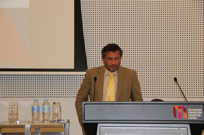 Rizah Memisevic at the lecturn